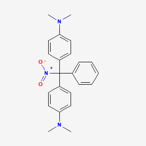 molecular formula C23H25N3O2 B14297716 4,4'-[Nitro(phenyl)methylene]bis(N,N-dimethylaniline) CAS No. 112518-27-1