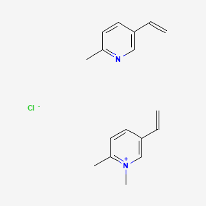 molecular formula C17H21ClN2 B14297745 5-Ethenyl-1,2-dimethylpyridin-1-ium;5-ethenyl-2-methylpyridine;chloride CAS No. 125715-38-0