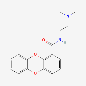 molecular formula C17H18N2O3 B14297753 Dibenzo(b,e)(1,4)dioxin-1-carboxamide, N-(2-(dimethylamino)ethyl)- CAS No. 112022-10-3