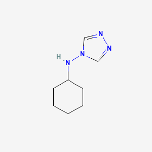 molecular formula C8H14N4 B14297765 4H-1,2,4-Triazol-4-amine, N-cyclohexyl- CAS No. 114274-09-8