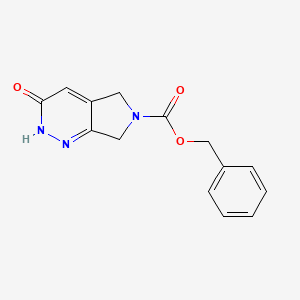 molecular formula C14H13N3O3 B1429778 苄基 3-氧代-5,7-二氢-2H-吡咯并[3,4-c]哒嗪-6(3H)-羧酸盐 CAS No. 1395493-21-6