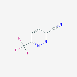 molecular formula C6H2F3N3 B1429779 6-三氟甲基-哒嗪-3-腈 CAS No. 1206524-27-7
