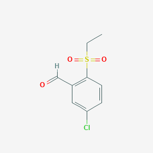 molecular formula C9H9ClO3S B1429780 5-氯-2-(乙磺酰基)苯甲醛 CAS No. 1379327-84-0