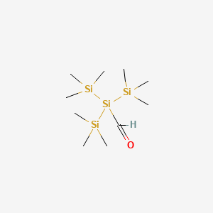 1,1,1,3,3,3-Hexamethyl-2-(trimethylsilyl)trisilane-2-carbaldehyde