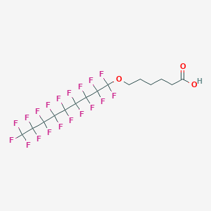 molecular formula C15H11F19O3 B14297818 6-[(Nonadecafluorononyl)oxy]hexanoic acid CAS No. 113560-31-9