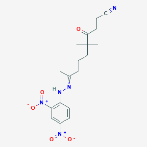 9-[2-(2,4-Dinitrophenyl)hydrazinylidene]-5,5-dimethyl-4-oxodecanenitrile