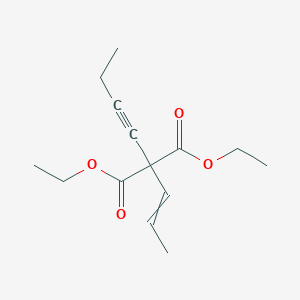 molecular formula C14H20O4 B14297820 Diethyl (but-1-yn-1-yl)(prop-1-en-1-yl)propanedioate CAS No. 119548-53-7