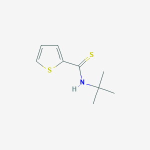 molecular formula C9H13NS2 B14297822 2-Thiophenecarbothioamide, N-(1,1-dimethylethyl)- CAS No. 112523-44-1