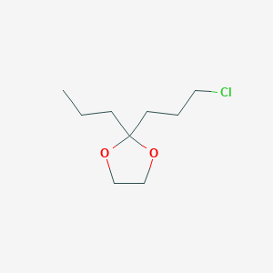 molecular formula C9H17ClO2 B14297835 2-(3-Chloropropyl)-2-propyl-1,3-dioxolane CAS No. 113811-21-5