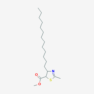 molecular formula C19H35NO2S B14297882 Methyl 2-methyl-4-tridecyl-4,5-dihydro-1,3-thiazole-5-carboxylate CAS No. 111930-94-0