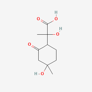 molecular formula C10H16O5 B14297883 2-Hydroxy-2-(4-hydroxy-4-methyl-2-oxocyclohexyl)propanoic acid CAS No. 119980-54-0