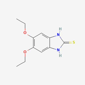 molecular formula C11H14N2O2S B14297894 5,6-Diethoxybenzimidazoline-2-thione CAS No. 112903-53-4