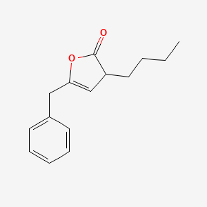 molecular formula C15H18O2 B14297900 5-Benzyl-3-butylfuran-2(3H)-one CAS No. 113749-12-5