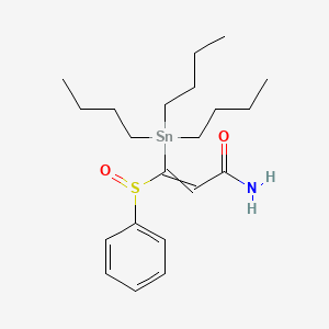 3-(Benzenesulfinyl)-3-(tributylstannyl)prop-2-enamide