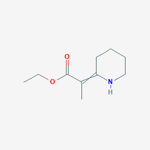 molecular formula C10H17NO2 B14297939 Ethyl 2-(piperidin-2-ylidene)propanoate CAS No. 113236-62-7