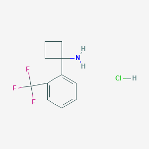 molecular formula C11H13ClF3N B1429803 1-(2-(Trifluoromethyl)phenyl)cyclobutanamine hydrochloride CAS No. 1416439-44-5