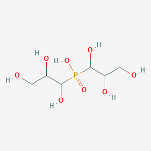 molecular formula C6H15O8P B14298045 Bis(1,2,3-trihydroxypropyl)phosphinic acid CAS No. 112162-67-1