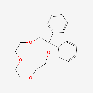 molecular formula C20H24O4 B14298079 2,2-Diphenyl-1,4,7,10-tetraoxacyclododecane CAS No. 113889-02-4