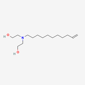 molecular formula C15H31NO2 B14298086 2,2'-[(Undec-10-en-1-yl)azanediyl]di(ethan-1-ol) CAS No. 125011-92-9