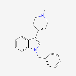 molecular formula C21H22N2 B14298103 1H-Indole, 1-(phenylmethyl)-3-(1,2,3,6-tetrahydro-1-methyl-4-pyridinyl)- CAS No. 116480-63-8