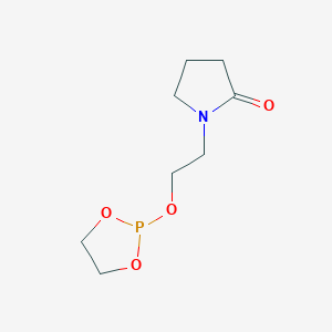 molecular formula C8H14NO4P B14298108 1-{2-[(1,3,2-Dioxaphospholan-2-yl)oxy]ethyl}pyrrolidin-2-one CAS No. 116422-15-2