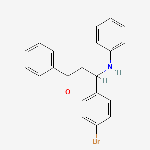 molecular formula C21H18BrNO B14298115 3-Anilino-3-(4-bromophenyl)-1-phenylpropan-1-one CAS No. 119948-35-5