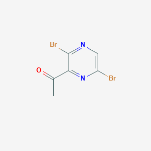 molecular formula C6H4Br2N2O B1429813 1-(3,6-Dibromopyrazin-2-YL)ethanone CAS No. 1447607-04-6