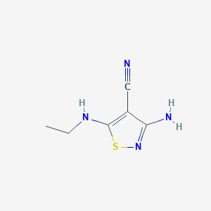 3-Amino-5-(ethylamino)-1,2-thiazole-4-carbonitrile