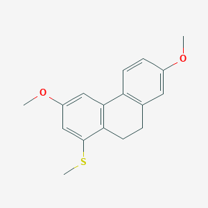 molecular formula C17H18O2S B14298174 3,7-Dimethoxy-1-(methylsulfanyl)-9,10-dihydrophenanthrene CAS No. 112630-93-0