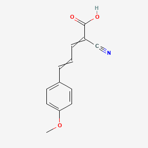 molecular formula C13H11NO3 B14298181 2-Cyano-5-(4-methoxyphenyl)penta-2,4-dienoic acid CAS No. 126057-96-3