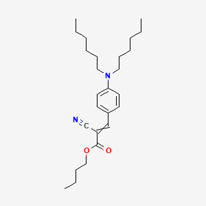 Butyl 2-cyano-3-[4-(dihexylamino)phenyl]prop-2-enoate