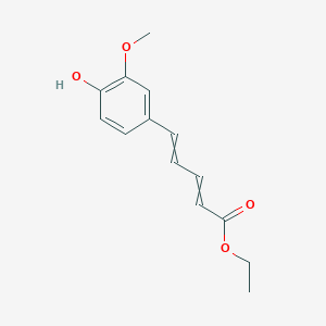 Ethyl 5-(4-hydroxy-3-methoxyphenyl)penta-2,4-dienoate