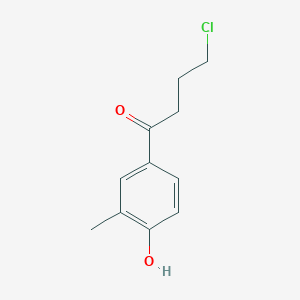 molecular formula C11H13ClO2 B14298269 4-Chloro-1-(4-hydroxy-3-methylphenyl)butan-1-one CAS No. 113425-30-2