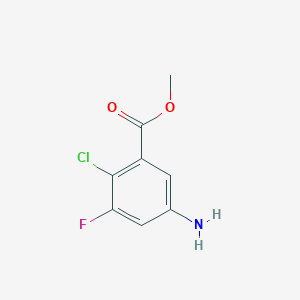 molecular formula C8H7ClFNO2 B1429827 Methyl 5-amino-2-chloro-3-fluorobenzoate CAS No. 1256260-38-4