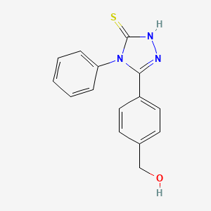 molecular formula C15H13N3OS B1429829 3H-1,2,4-Triazole-3-thione, 2,4-dihydro-5-[4-(hydroxymethyl)phenyl]-4-phenyl- CAS No. 935291-64-8