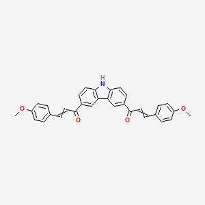 1,1'-(9H-Carbazole-3,6-diyl)bis[3-(4-methoxyphenyl)prop-2-en-1-one]