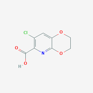 molecular formula C8H6ClNO4 B1429831 7-氯-2,3-二氢-[1,4]二氧杂环[2,3-B]吡啶-6-羧酸 CAS No. 877177-32-7
