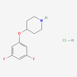 molecular formula C11H14ClF2NO B1429832 4-(3,5-Difluorophenoxy)piperidine hydrochloride CAS No. 900512-09-6