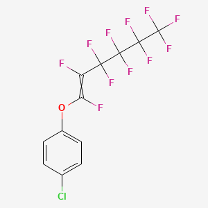 molecular formula C12H4ClF11O B14298359 1-Chloro-4-[(1,2,3,3,4,4,5,5,6,6,6-undecafluorohex-1-en-1-yl)oxy]benzene CAS No. 112340-21-3