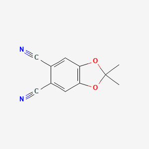 molecular formula C11H8N2O2 B14298457 2,2-Dimethyl-1,3-benzodioxole-5,6-dicarbonitrile CAS No. 114414-26-5