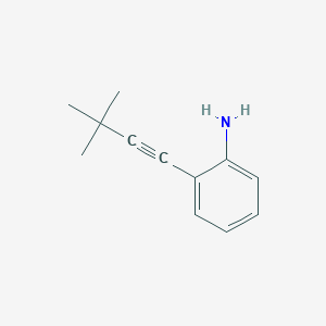 molecular formula C12H15N B14298491 2-(3,3-Dimethylbut-1-yn-1-yl)aniline CAS No. 116491-51-1