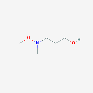 molecular formula C5H13NO2 B14298503 3-[Methoxy(methyl)amino]propan-1-ol 