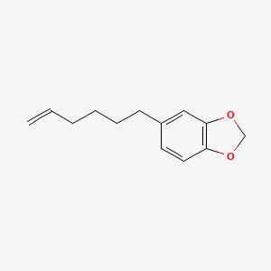 molecular formula C13H16O2 B14298531 5-Hex-5-enyl-1,3-benzodioxole CAS No. 117845-20-2