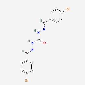 molecular formula C15H12Br2N4O B14298570 Carbonic dihydrazide, bis[(4-bromophenyl)methylene]- CAS No. 114659-79-9