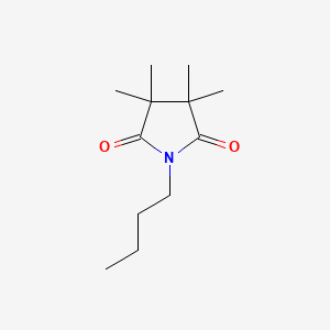 molecular formula C12H21NO2 B14298577 1-Butyl-3,3,4,4-tetramethylpyrrolidine-2,5-dione CAS No. 112537-71-0