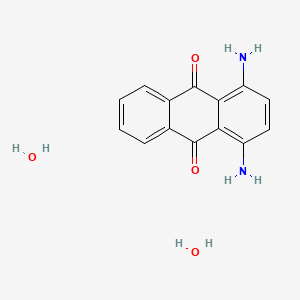 molecular formula C14H14N2O4 B14298579 1,4-Diaminoanthracene-9,10-dione;dihydrate CAS No. 116237-89-9