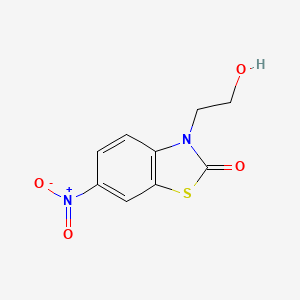 molecular formula C9H8N2O4S B14298595 2(3H)-Benzothiazolone, 3-(2-hydroxyethyl)-6-nitro- CAS No. 121899-66-9