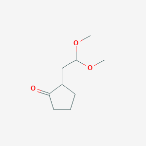 2-(2,2-Dimethoxyethyl)cyclopentan-1-one