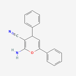 molecular formula C18H14N2O B14298644 2-amino-4,6-diphenyl-4H-pyran-3-carbonitrile CAS No. 116705-51-2