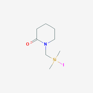 molecular formula C8H16INOSi B14298650 1-{[Iodo(dimethyl)silyl]methyl}piperidin-2-one CAS No. 111949-36-1